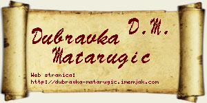 Dubravka Matarugić vizit kartica